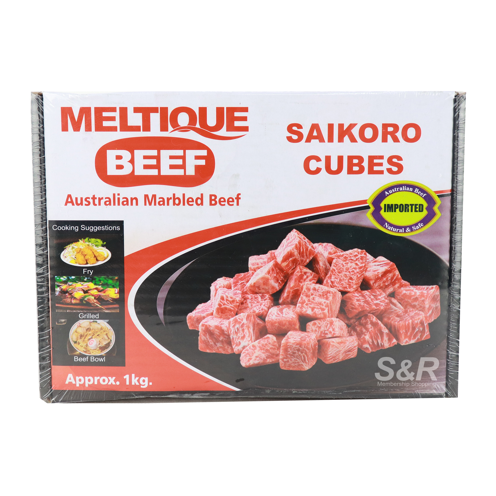 Meltique Beef Australian Marbled Beef Saikoro Cubes 1kg Meltique Beef Australian Marbled Beef Saikoro Cubes 1kg